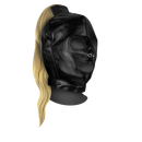 Masque avec queue de cheval blonde - Noir