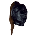 Masque avec queue de cheval brune - noir