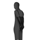 Menotte de bras à manches longues zippée - Noir