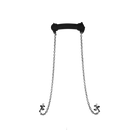 Gag en silicone avec pinces à tétons - Noir