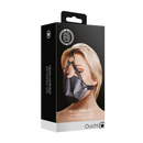 Harnais de tête avec couvre-bouche et boule en silicone - Noir