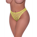 Tanga Micro Taille Haute Haute Jambes - 2X - Citron Vert