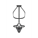 Gladiateur - String Attaché au Harnais avec Choker - S/M - Noir