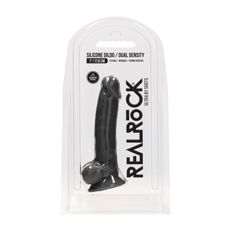 Dildo en silicone avec boules - 7 / 18 cm