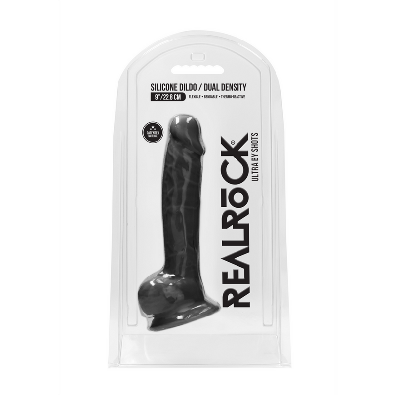 Dildo en silicone avec boules - 9 / 23 cm