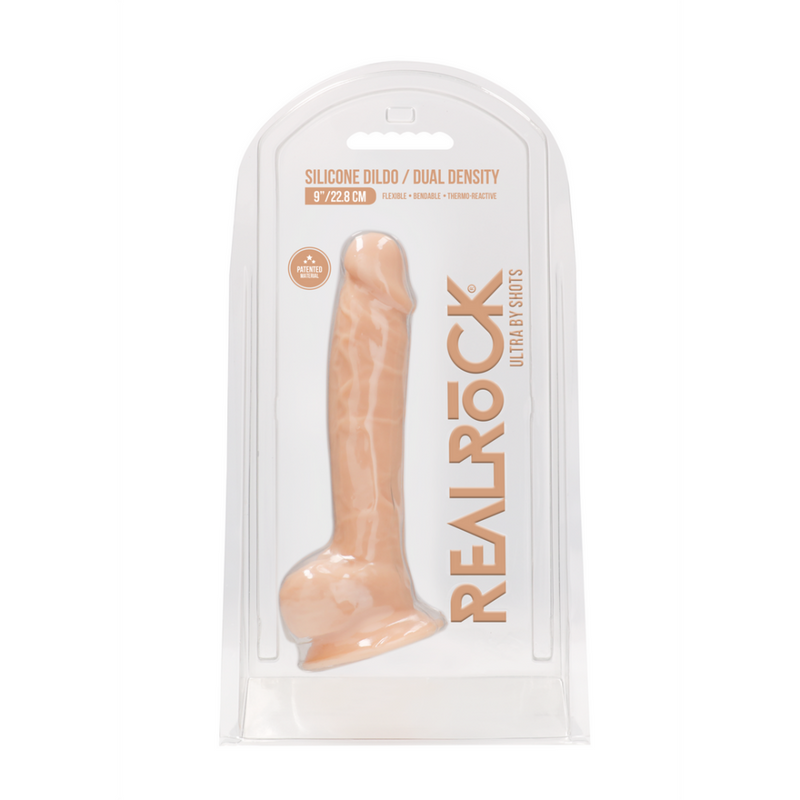 Dildo en silicone avec boules - 9 / 23 cm