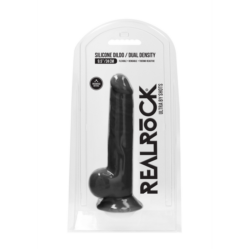 Dildo en silicone avec boules - 9 / 24 cm