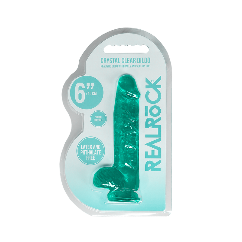 Dildo réaliste avec testicules - 6 / 15 cm