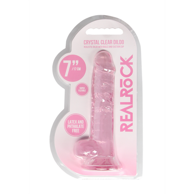 Dildo réaliste avec boules - 7 / 18 cm