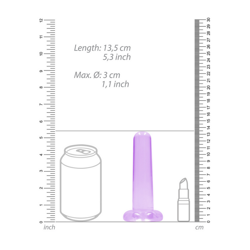 Dildo non réaliste avec ventouse - 5 / 13,5 cm