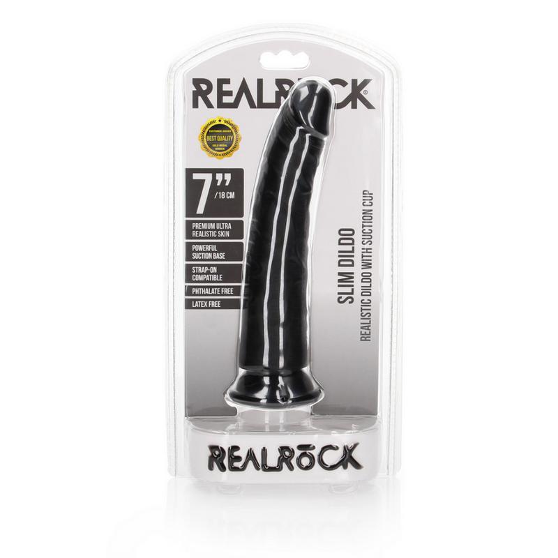 Dildo Réaliste Slim avec Ventouse - 7 / 18 cm