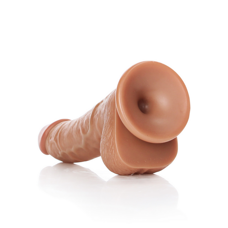 Curved Realistic Dildo with Balls and Suction Cup - 6 / 15,5 cm