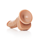Dildo courbé réaliste avec boules et ventouse - 8 / 20,5 cm