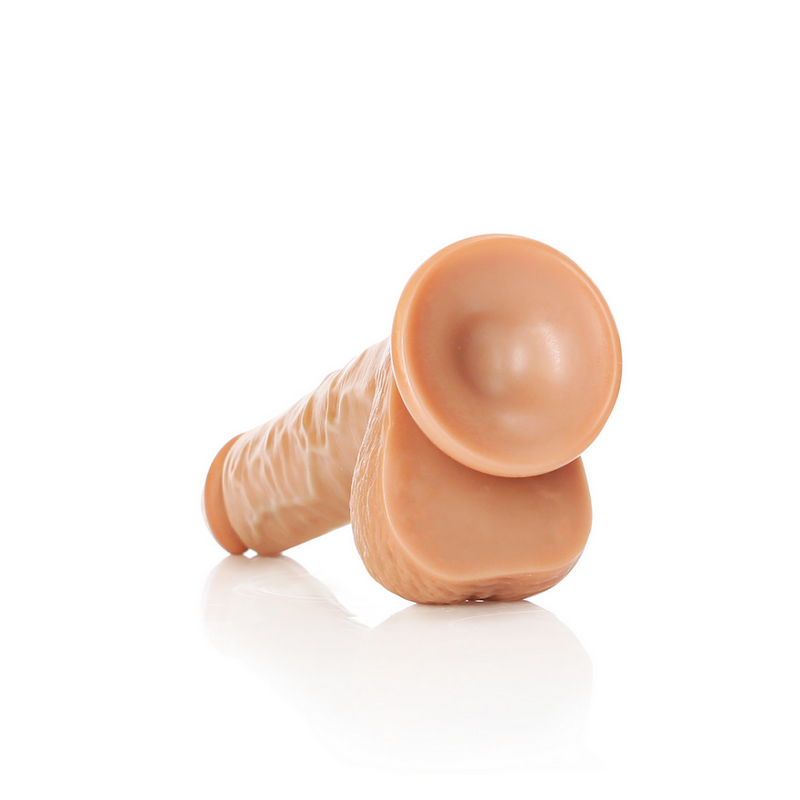 Dildo droit réaliste avec boules et ventouse - 7 / 18 cm