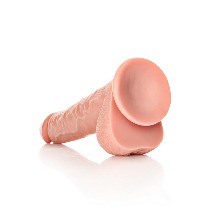 Dildo Réaliste Droit avec Boules et Ventouse - 30,5 cm