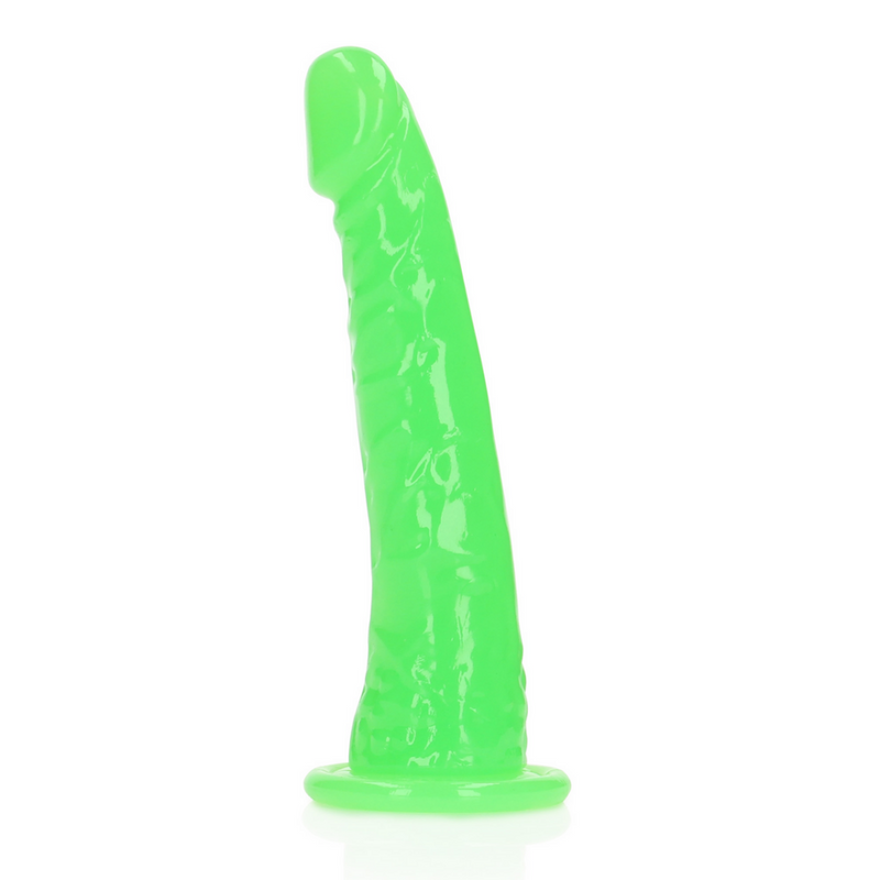 Dildo Slim Réaliste avec Ventouse - Brille dans le Noir - 6'' / 15,5 cm