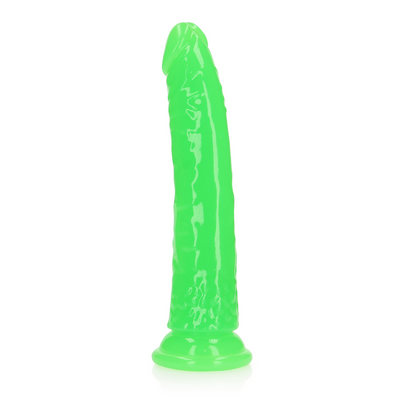 Dildo Slim Réaliste avec Ventouse - Brille dans le Noir - 8'' / 20 cm