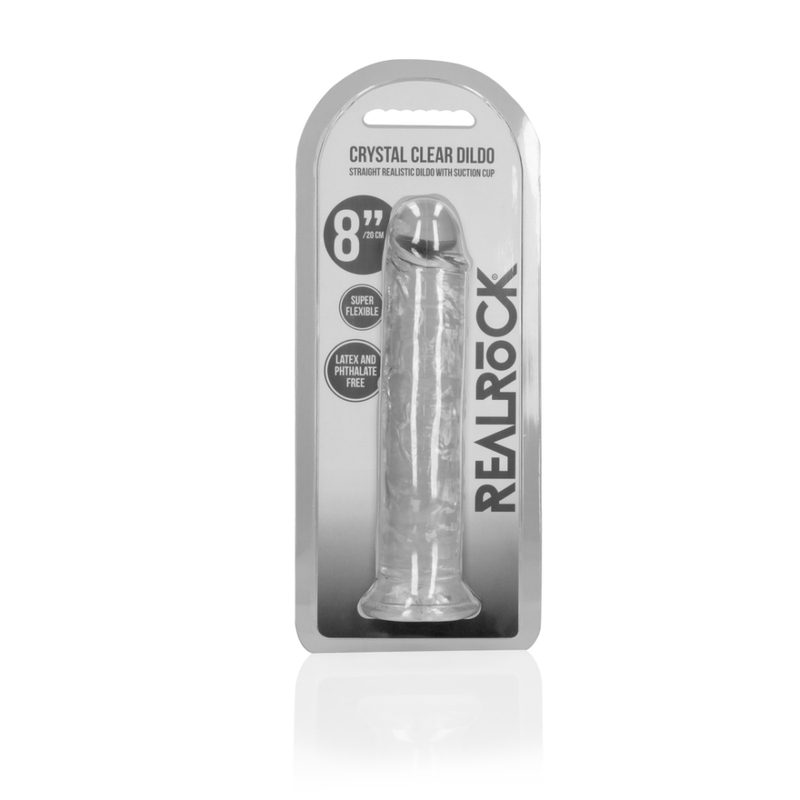 Dildo réaliste droit avec ventouse - 20 cm / 8''