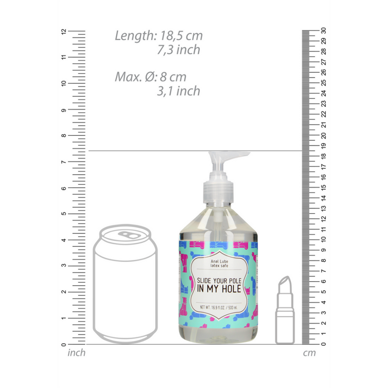 Glissez votre bâton dans mon trou - Lubrifiant à base d'eau - 17 fl oz / 500 ml
